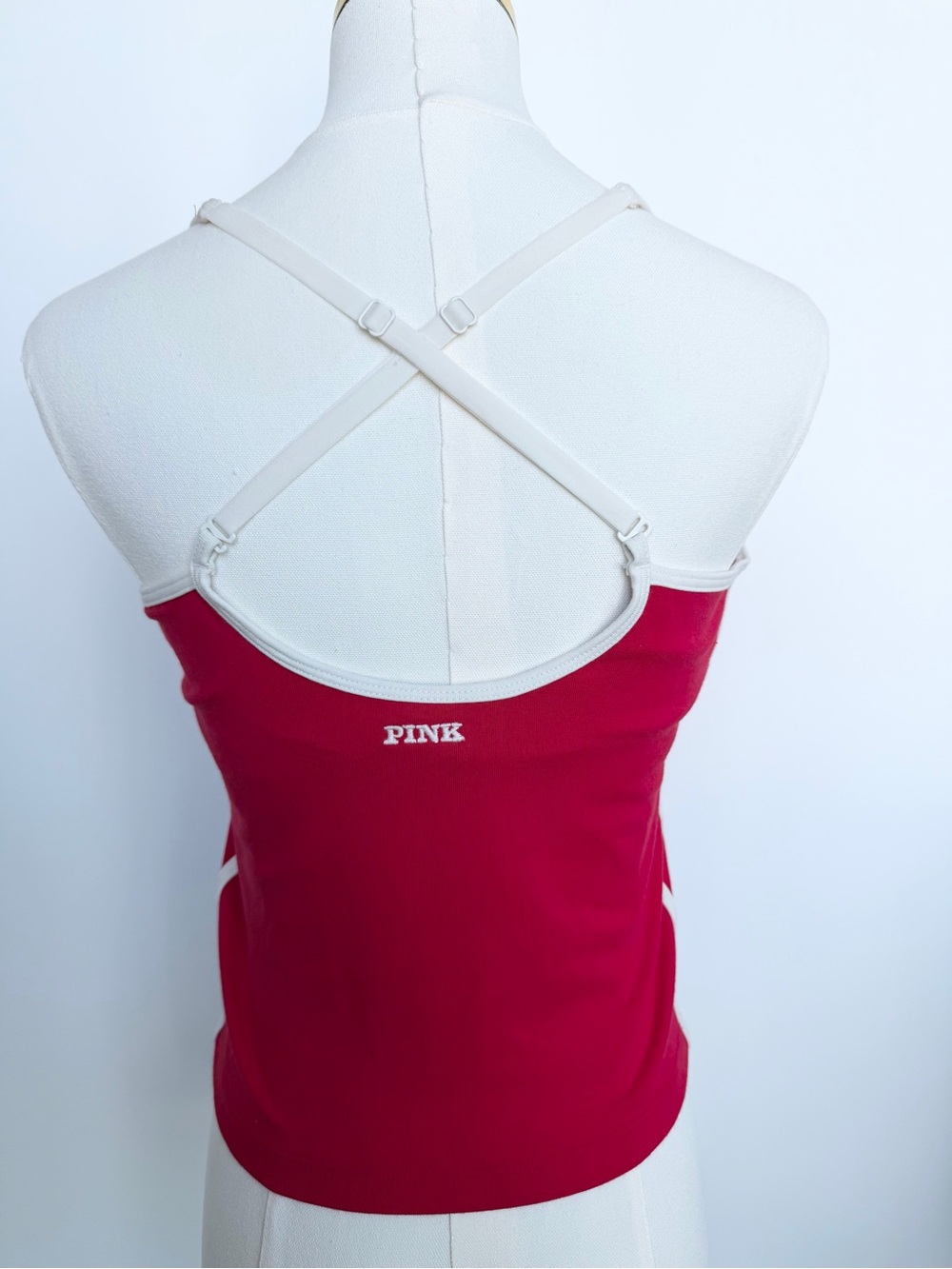 Victorias Secret PINK crisscross Red tank Sz Medium
